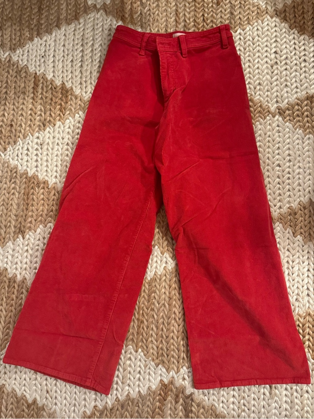 Universal Thread Wide-Leg Corduroy Pants in Red, size 6